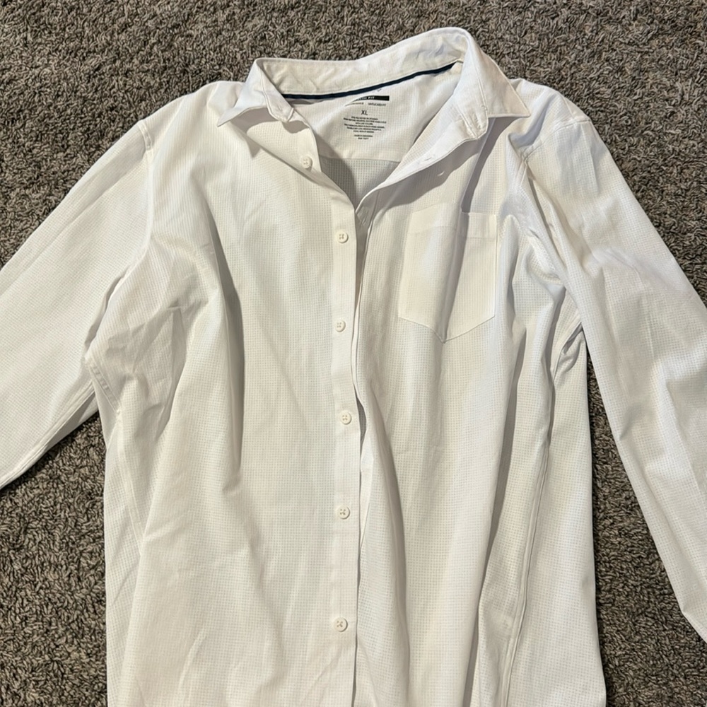 APT.9 Slim Fit Performance XL untucked fit White Dress Shirt